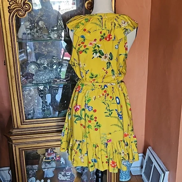 Maeve By Anthropologie Faux Wrap Floral Ruffled Dress - Picture 4 of 8